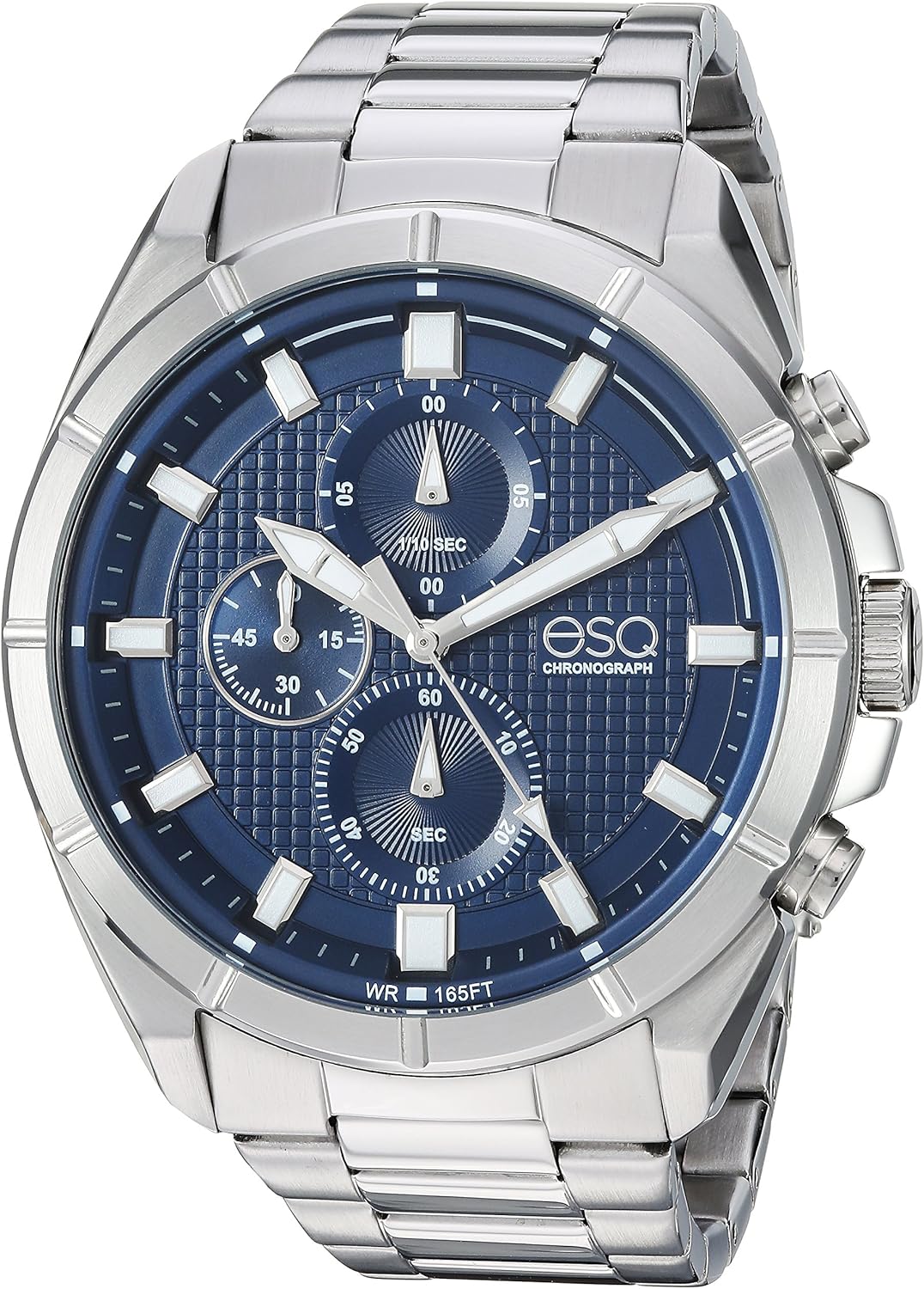 ESQ Men's Casual AnalogQuartz Watch with StainlessSteel Strap, Silver