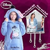 Disney Kids Hoodie Blanket Light Blue Minnie Stitch Fleece Sherpa Hooded Size view 3
