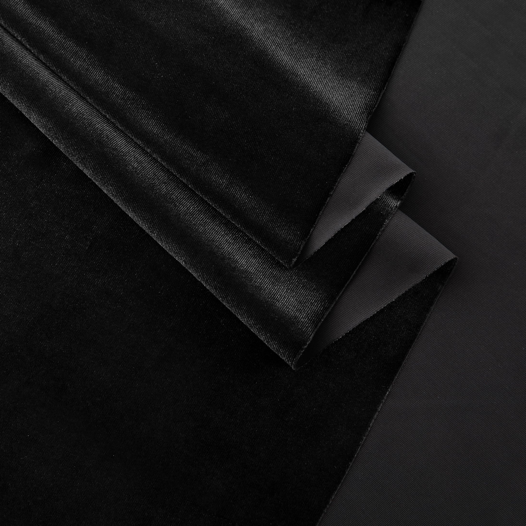 MaiMaiSuan Black Velvet Fabric by The Yard,1 Yard 60