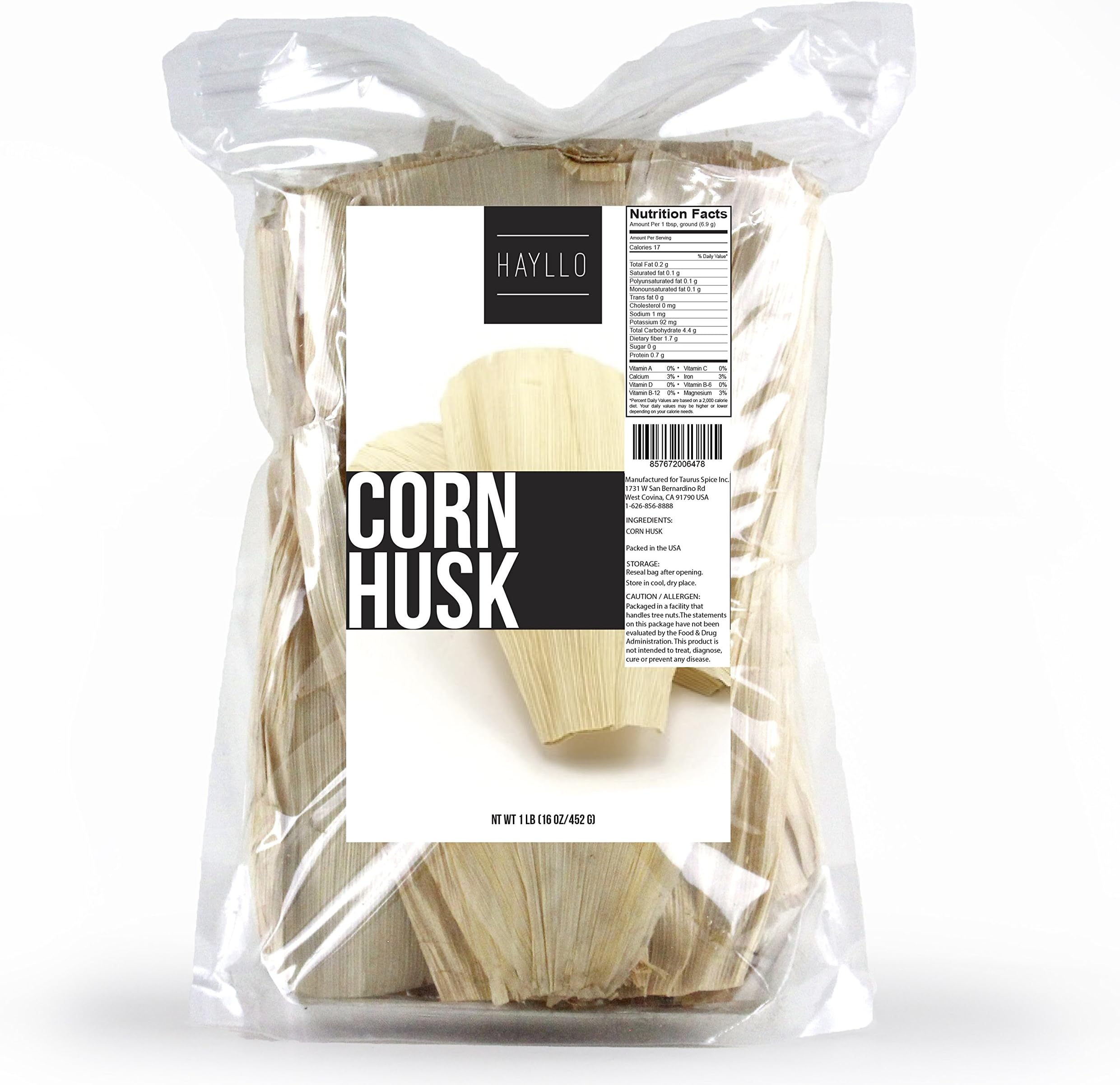 Hayllo Corn Husks Tamale Wrappers, 1 Pound
