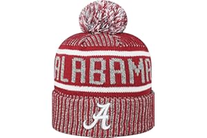 Top of the World Men's NCAA Glacier Cuffed Knit Beanie Pom Hat