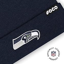 FOCO Men's Seattle Seahawks NFL Logo Basic Beanie