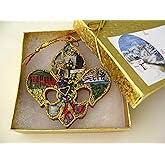 New Orleans Scenery Fleur De Lis Holiday Ornament Christmas with Gift Box