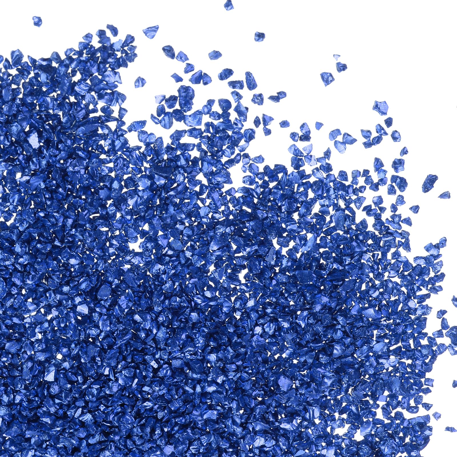 PATIKIL 200g Crushed Glass Glitters, 2-4 mm Colorful Irregular Glass Chips Chunky Glass Glitters Stones for Nail Art DIY Craft Jewelry, Blue