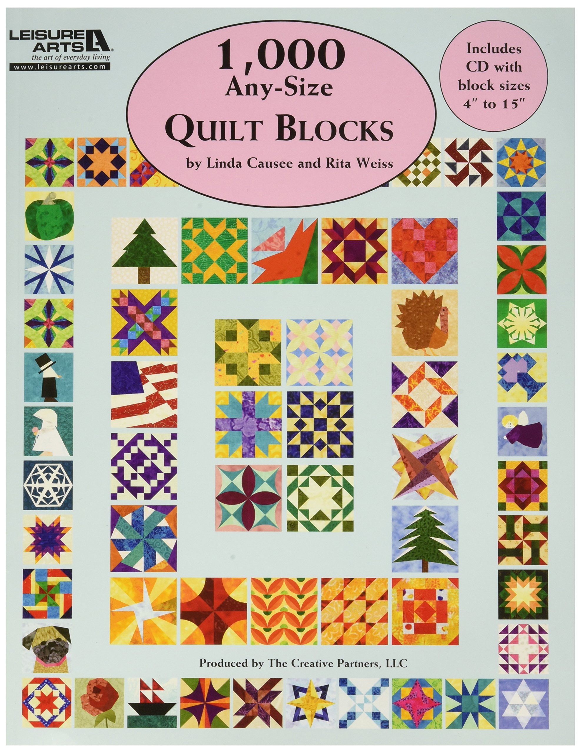 LEISURE ARTS 1000 Any Size Quilt Blocks Book,