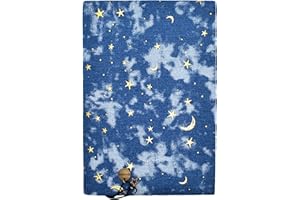 BLBMH A5 Book Covers for Paperbacks Book Cover Fit for 5.5x8.3 inch Adjustable Book Sleeve Cover for A5 Diary Books Fabric Softcover Protector for Notebook - Denim