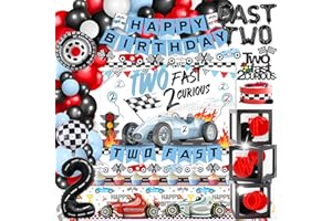 2 Fast Birthday Decorations, Two Fast 2 Curious Race 2. Doğum Günü Dekor Erkek Kız 2. Birthday Racing Themed Car Decoration P