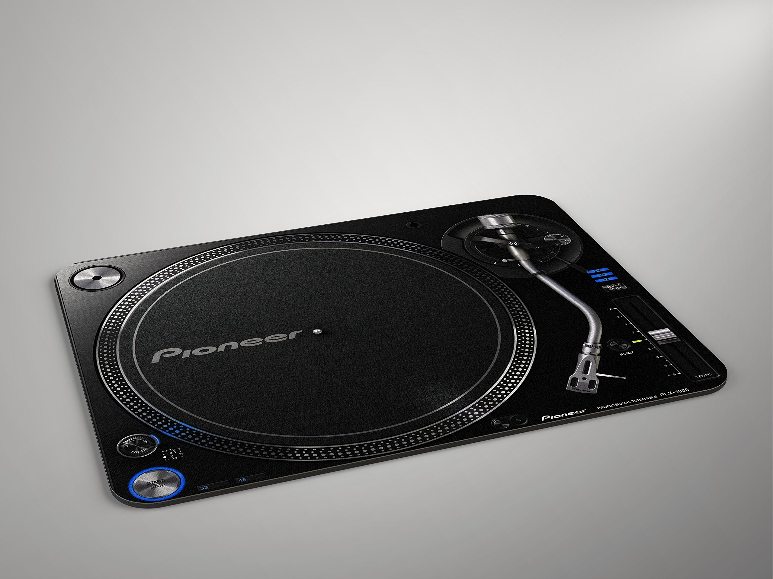 DJ Turntable Design On Padded Foam/Fabric Mousemat/Mousepad - Great Gift Idea