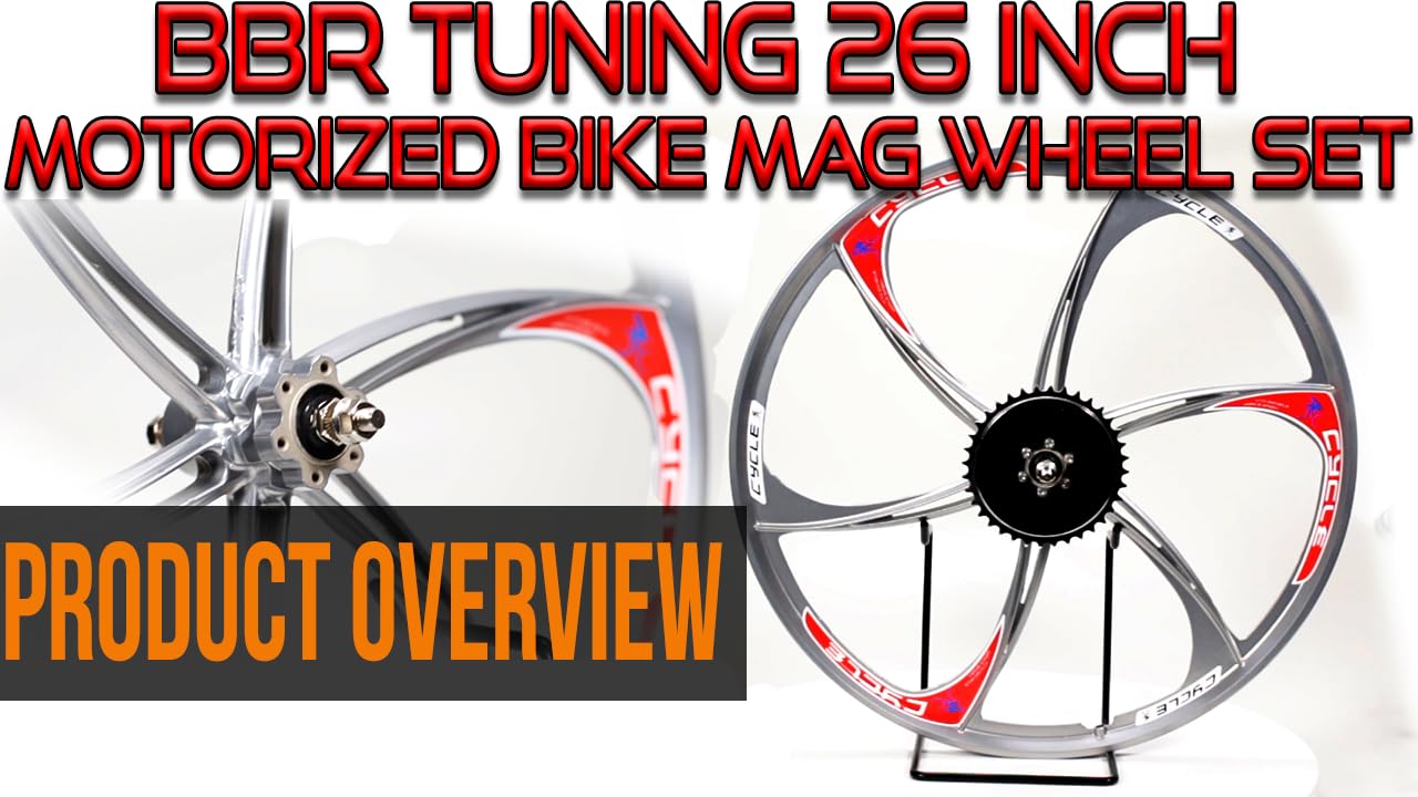 Watch BBR Tuning 26 Inch Heavy Duty Motorized Bike Mag Wheel Set