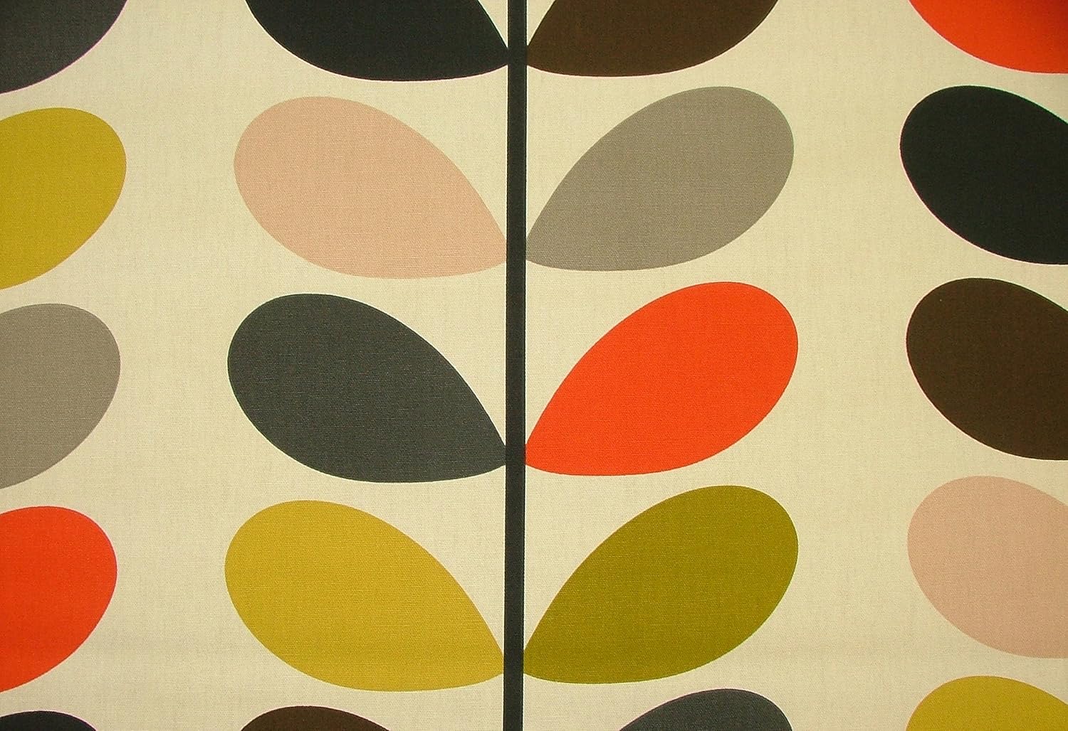 Orla Kiely Multi Stem Tomato Designer Cotton Curtain Fabric Sold By