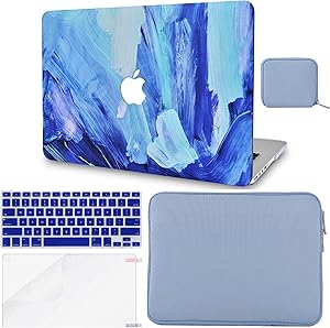LuvCase 5in1 Laptop Case for MacBook Air 13 Inch (Touch ID)(2020) A2179 Retina Display Hard Shell Cover, Slim Sleeve, Pouch, Keyboard Cover & Screen Protector (Oil Paint 5)