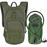 MARCHWAY Tactical Molle Hydration Pack with 2.5L TPU Water Bladder, Low-Profile Organized Military Backpack for Hiking, Cycling, Backpacking, Hunting, Running