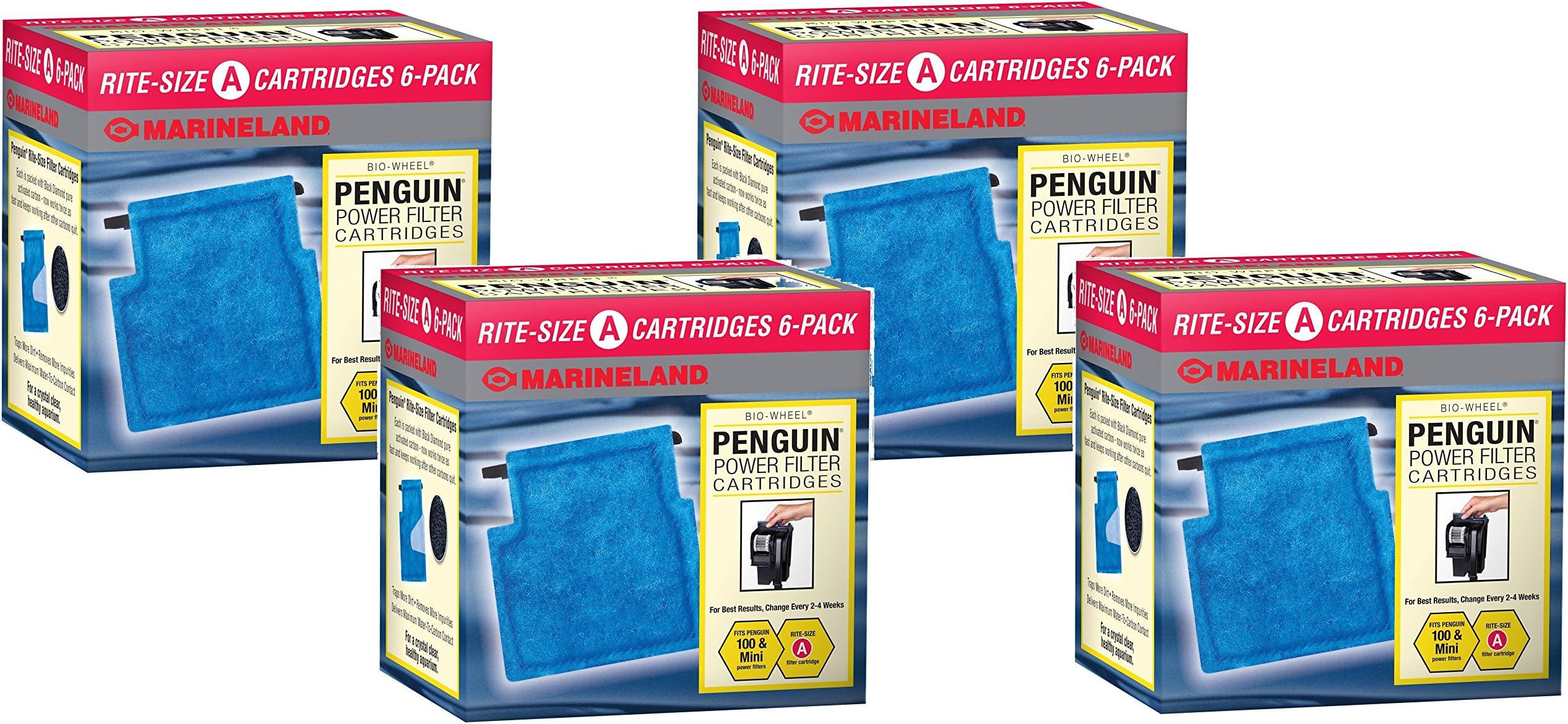 Marineland Rite-Size Cartridge A - 24-Pack (4 Packages with 6 Filters Per Package)
