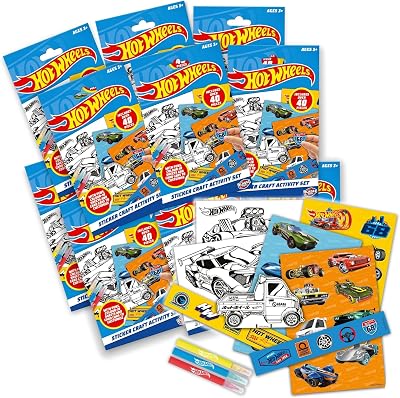 Bladez Toyz Hot Wheels Licensed Sticker Craft Set 40 Stickers 3+ 12 Pack