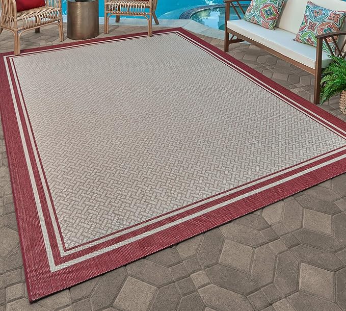 Gertmenian 21360 Nautical Tropical Carpet Outdoor Patio Rug, 5x7