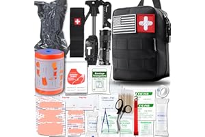 SUPOLOGY Emergency Survival First Aid Kit, Trauma Kit with Tourniquet 36" Splint, Military Combat Tactical IFAK EMT for First Aid Response, Disaster Home Outdoor Camping Emergency Kit
