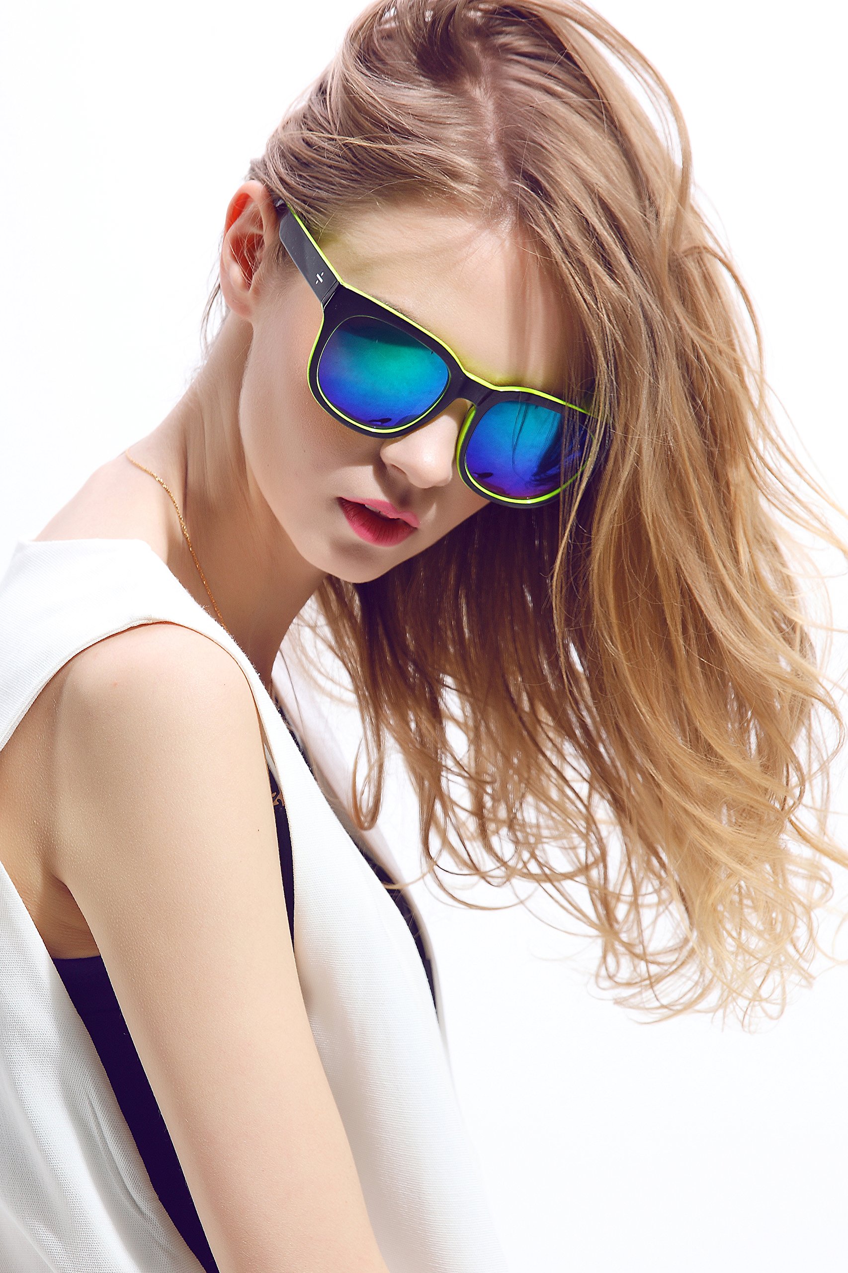 Diamond Candy Women's Sunglasses UV Protection Polarized eye glasses Goggles UV400 59Green