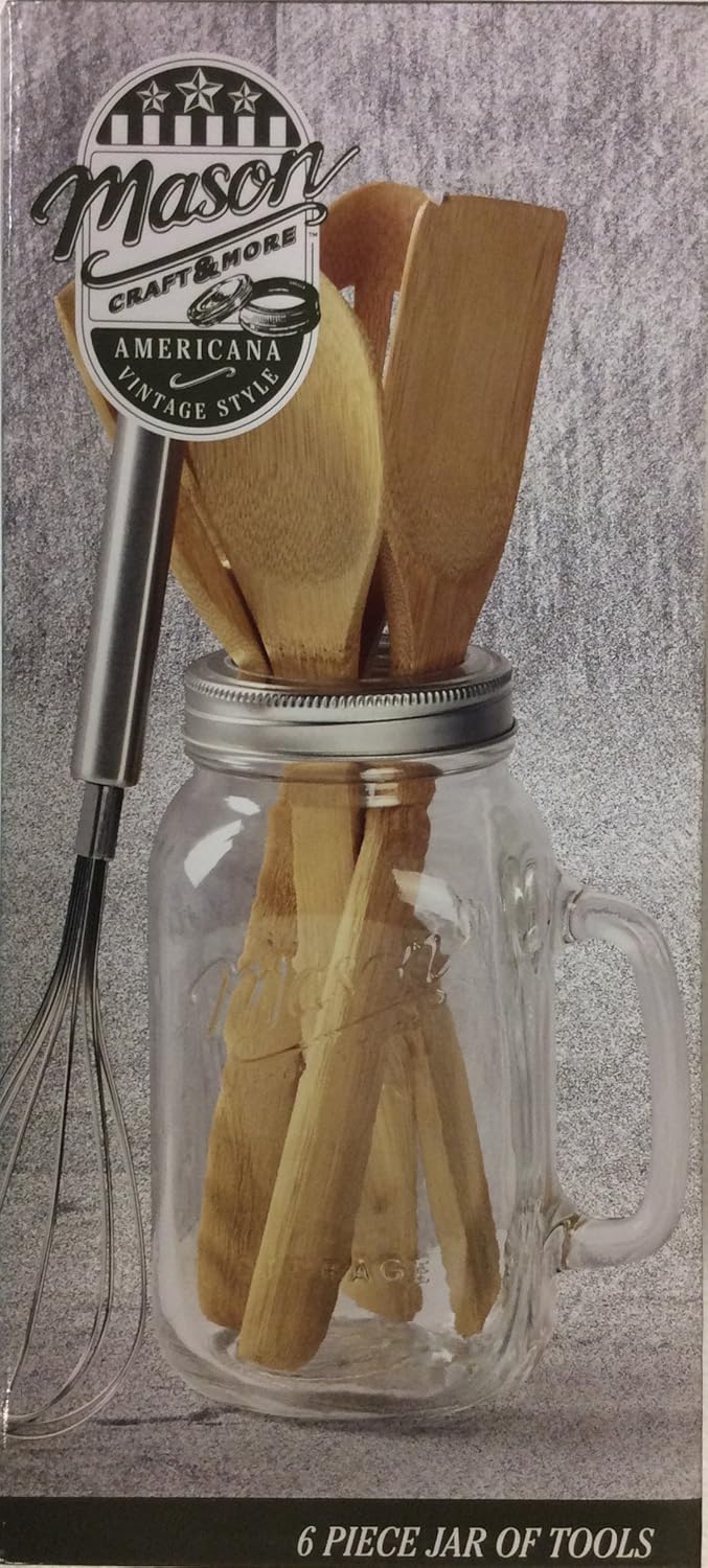 6 Piece Mason Jar of Tools Kitchen & Dining