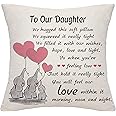 Daughter Gifts from Mom Dad Throw Pillow Cover Cushion Cover Case for Daughter Birthday Gifts Graduation Gifts Thanksgiving (Our Daughter)