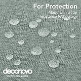 Deconovo Large Faux Linen Table Cover 51x110in Mint Green Water Resistant view 4