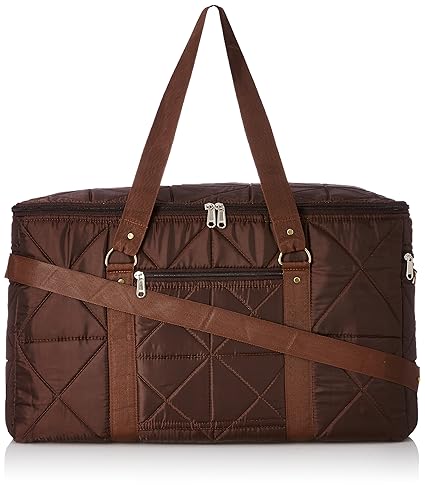 Kuber Industries Travelling Bag, Carry Bag, Duffle Bag in Soft Parachute Material (Brown)