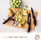 MasterChef 3 Piece Kitchen Knives Set - Chef, Paring & Utility Knives view 2
