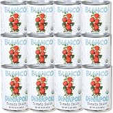 Bianco DiNapoli Organic Tomato Sauce, 15 Oz (Pack of 12) | Vine Ripened California Grown Tomatoes, Canned Tomato Sauce for Soups, Pizza, Pasta and More
