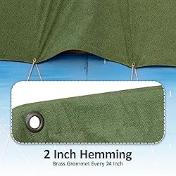 Premium Canvas Tarp 1 Pack, 6 x 8 ft, 14oz. Heavy