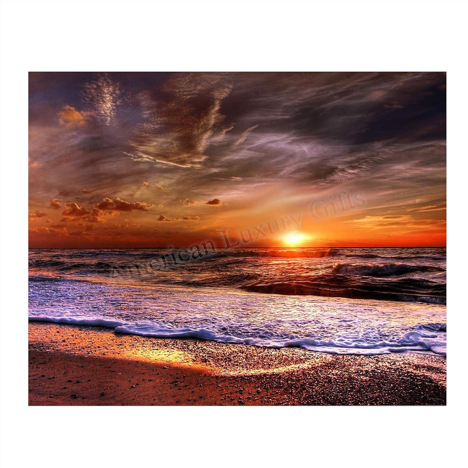 Amazon Com Electric Ocean Sunset 8 X 10 Wall Art Print Ready To Frame Beautiful Beach Decor Tropical Island Beach Sunsets Make The Perfect Art For Any Room Great Gift For Beach Pictures Wall