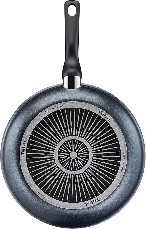 Tefal C38506 XL Force Bratpfanne 28 cm | Antihaftversiegelung | widerstandsfähig | robust | Thermo-Signal | Diffusion Base Pfannenboden | extragroße Form | stabiler Griff | Schwarz
