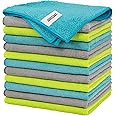 FIXSMITH Microfiber Cleaning Cloth - Pack of 12, Multi-Functional Cleaning Towels, Size: 12 x 16 in, Highly Absorbent Cleaning Rags, Lint-Free, Streak-Free Cleaning Cloths for Car Kitchen Home Office