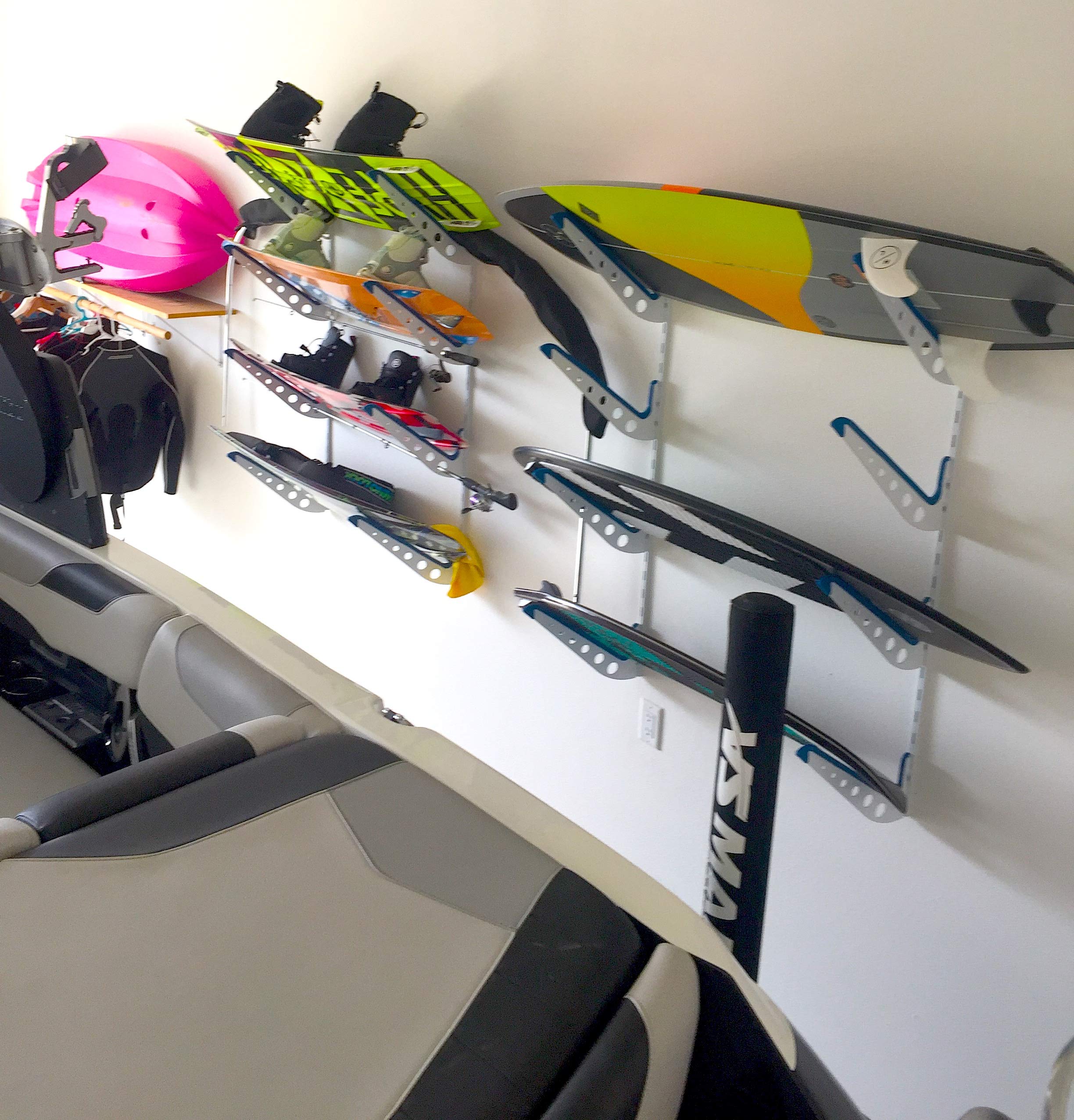 StoreYourBoard Wakeboard Wall Storage Rack, Metal Adjustable 4