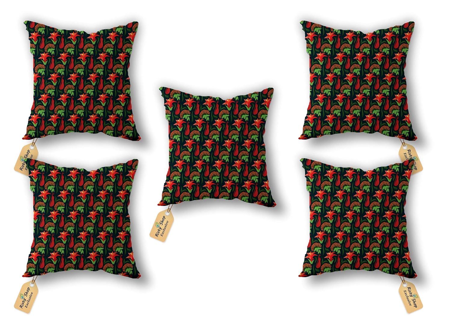 Buy Risty Shop Home Décor,Premium Satin Royal Cushion Covers Combo Set