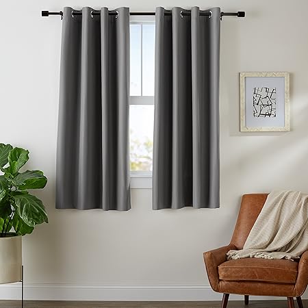 Amazonbasics Room Darkening Blackout Curtain Set With Grommets