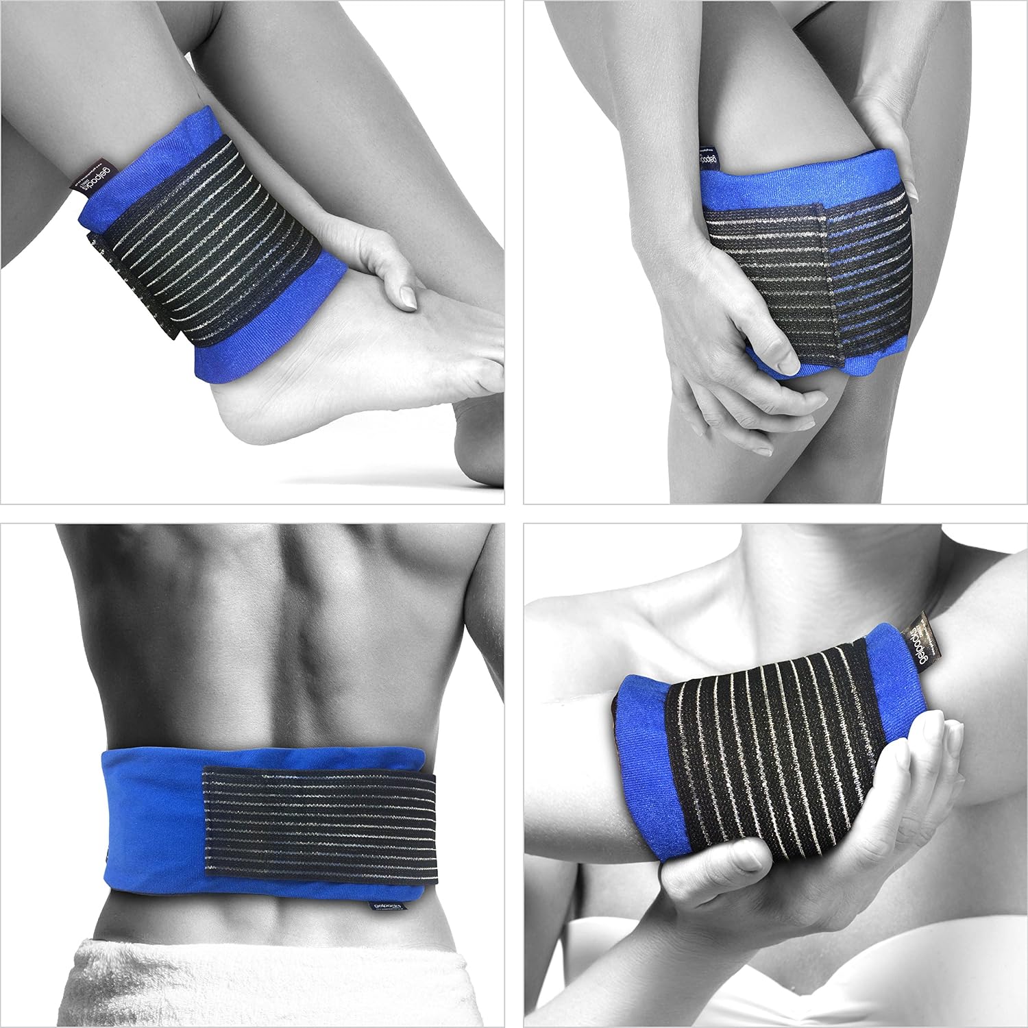 Gel Packs Direct, Multipurpose Reusable 3-in-1 Heat Pack & Cold Ice Packs for Sports Injuries with Strap for Elbow Knee