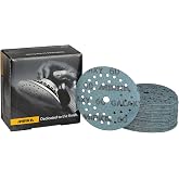 Mirka Galaxy Multifit 5 Inch Ceramic Sandpaper, 60 Grit Hook &amp; Loop 50 Pack | Self-Sharpening, Non-Clogging Ceramic Sanding Discs for Epoxy Resin, Wood, Metal with Fast Cut, Long Life; for 5'' Sanders