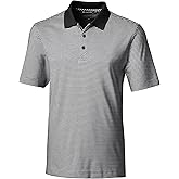 Cutter & Buck Mens Moisture Wicking Drytec UPF 50 Forge Tonal Stripe Polo Shirt