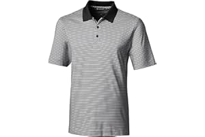 Cutter & Buck Men's Moisture Wicking UPF 50 Drytec Forge Tonal Stripe Polo Shirt
