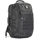 Silent Valor CARGO 48L Travel Backpack for Men, Structured Frame Holds Its Shape Loaded, 13 Zippered Compartments, Dual 17 Inch Laptop and Monitor Bays, Clamshell 3 Day Pack, 5.2 lb Empty
