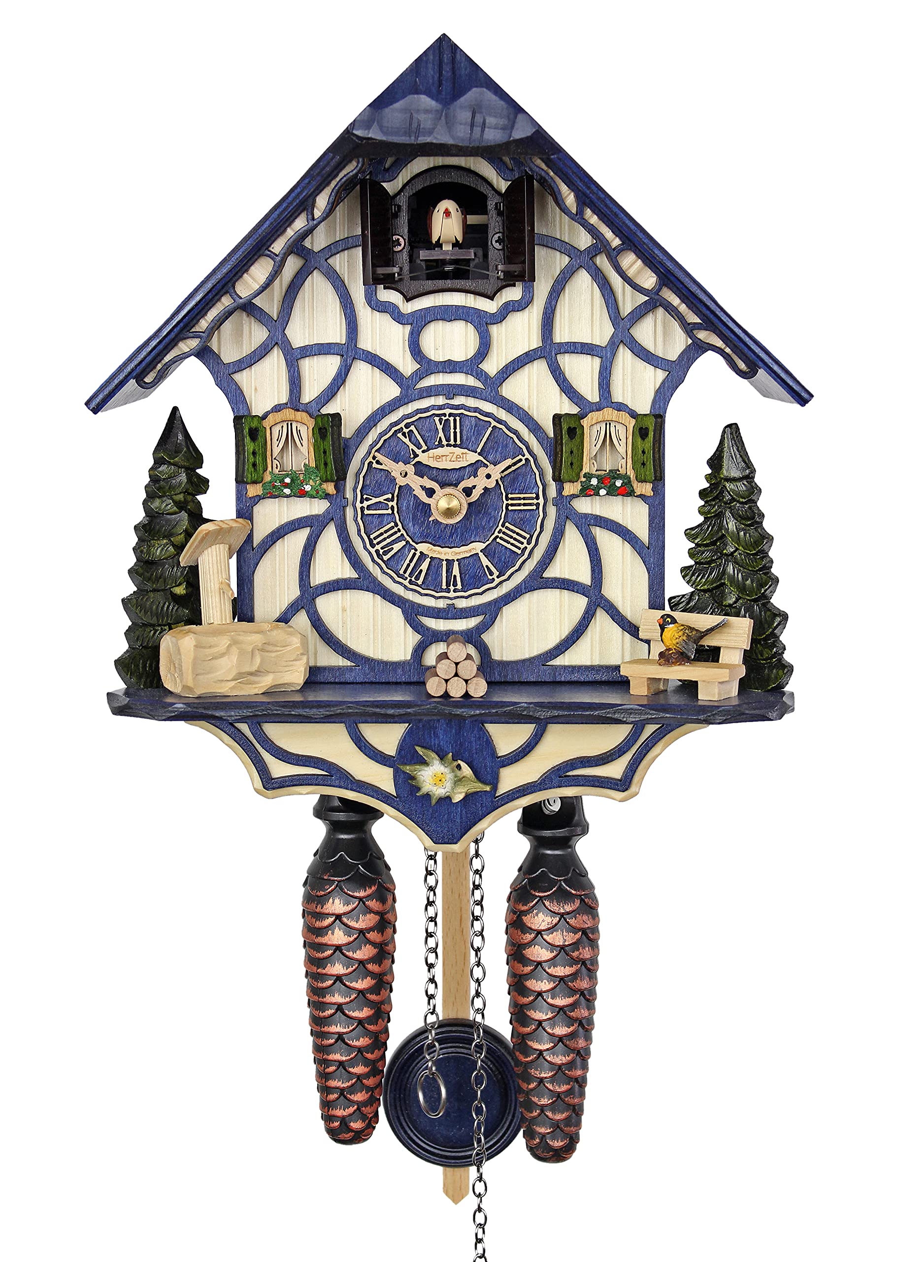 Photo 1 of HerrZeit by Adolf Herr Quartz Cuckoo Clock - Magic Blue AH 34 QM