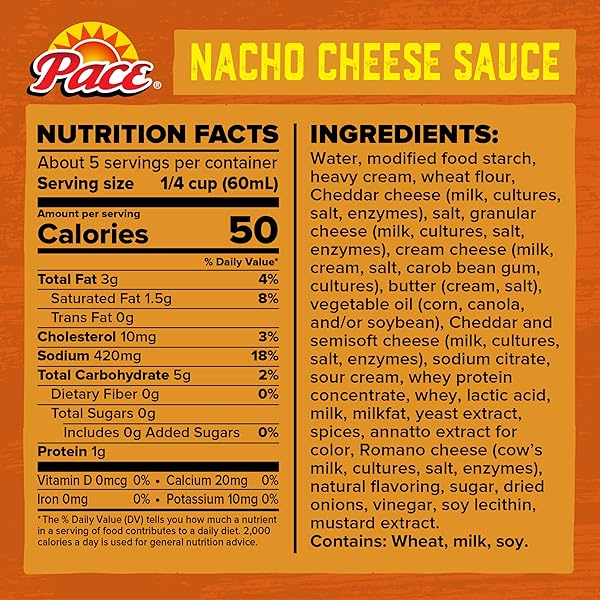 PACE MILD NACHO CHEESE SAUCE, 10.5 OZ CAN
