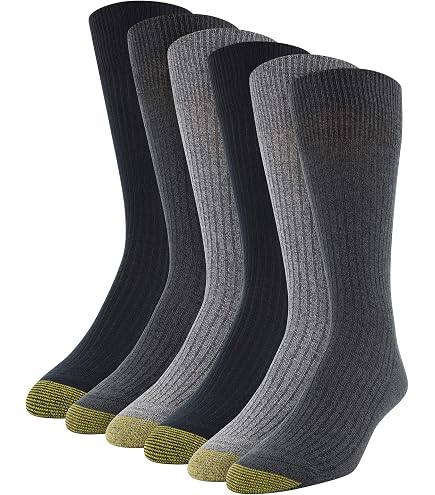 GOLDTOE Men's Rayon Blend Dress Socks, Assorted Stripes & Dots, Mid-Calf Crew, Shoe Size 6-12.5 (US, Numeric, 6, 12.5, Regular, Regular, 3, Black/Gray/Blue) : Clothing, Shoes & Jewelry