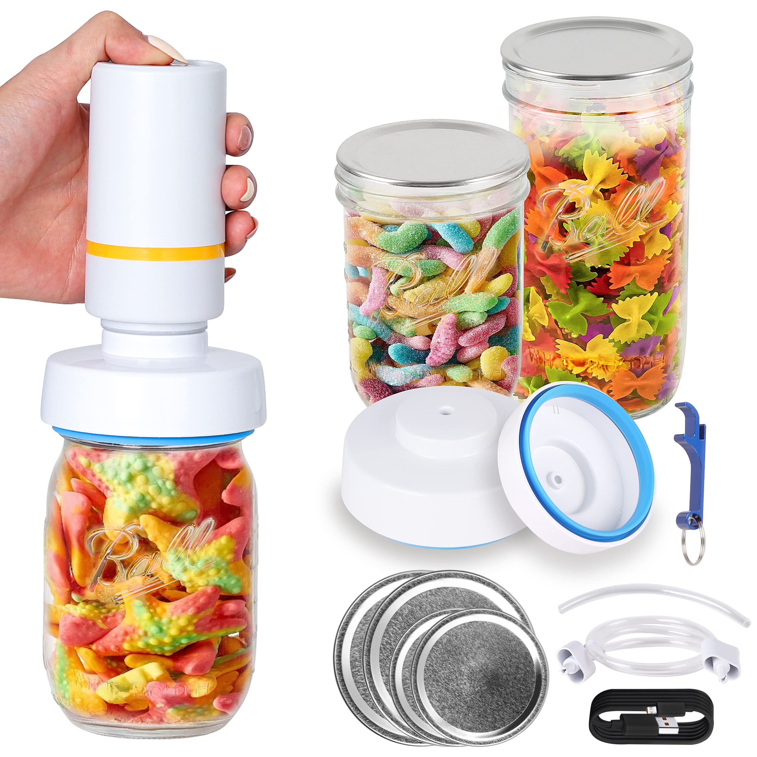 Mason Jar Vacuum Sealer Auhavor Electric Jar Sealer for Foodsaver Vacuum Sealer, Vacuum Sealing