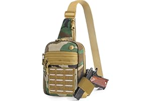 MOZETO Conceal Carry Bag for Men, Tactical Gun Sling Bag Mens Over the Shoulder Bags Concealed Carry Crossbody Bag