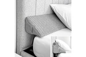 EPHEDORA Triangle Bed Wedge Pillow for Headboard Gap (0-8") - Queen Size - Fills The Gap Between Mattress and Headboard - Bed Gap Filler