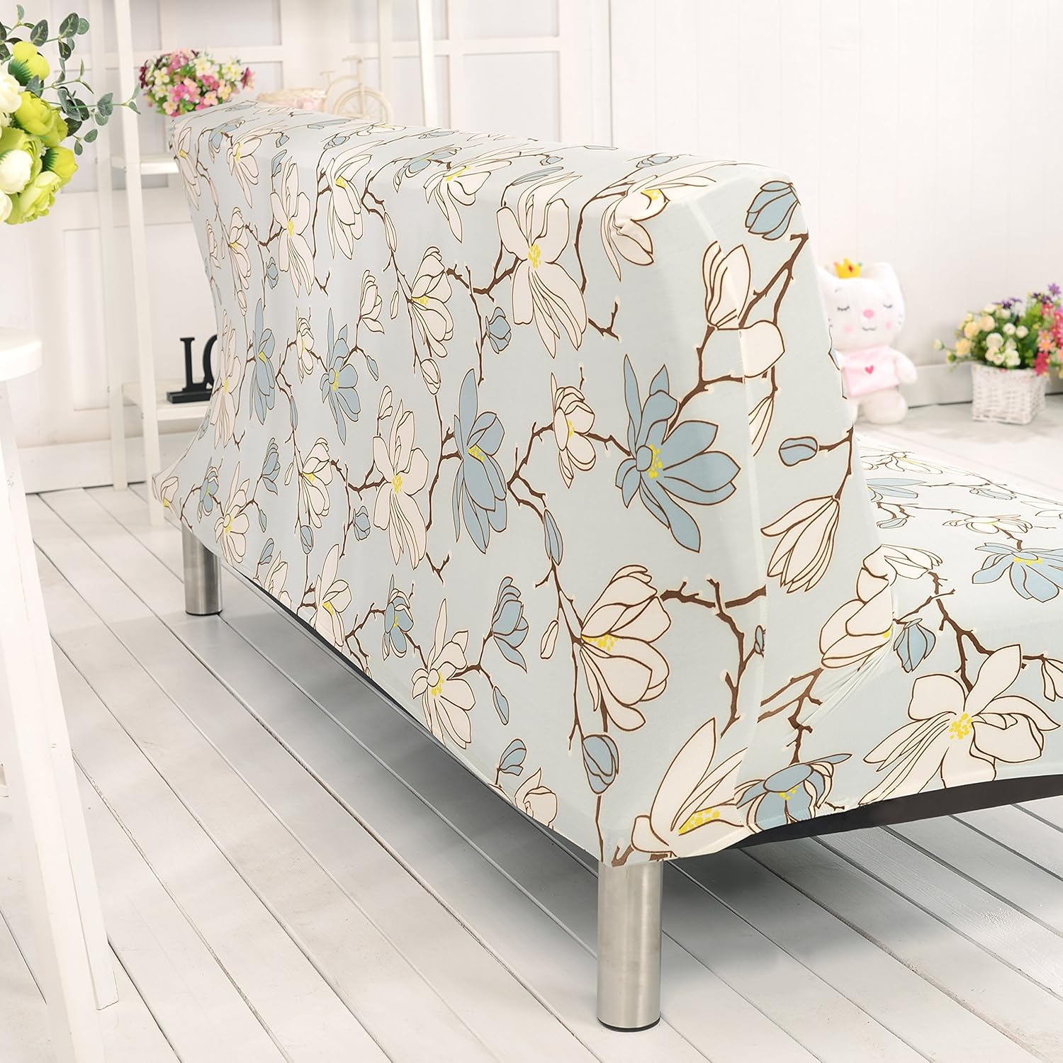 51 x 82 x 12 Polyester Spandex Stretch Bed Cover Replacement,Futon