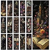 120 Pcs Dark Academia Bookmarks Bulk, Gothic Floral Aesthetic Paper Book Mark with 15 Designs for Reading Women, Dark Romance Merch Bookish Gifts Reading Accessories for Women Teens Adults