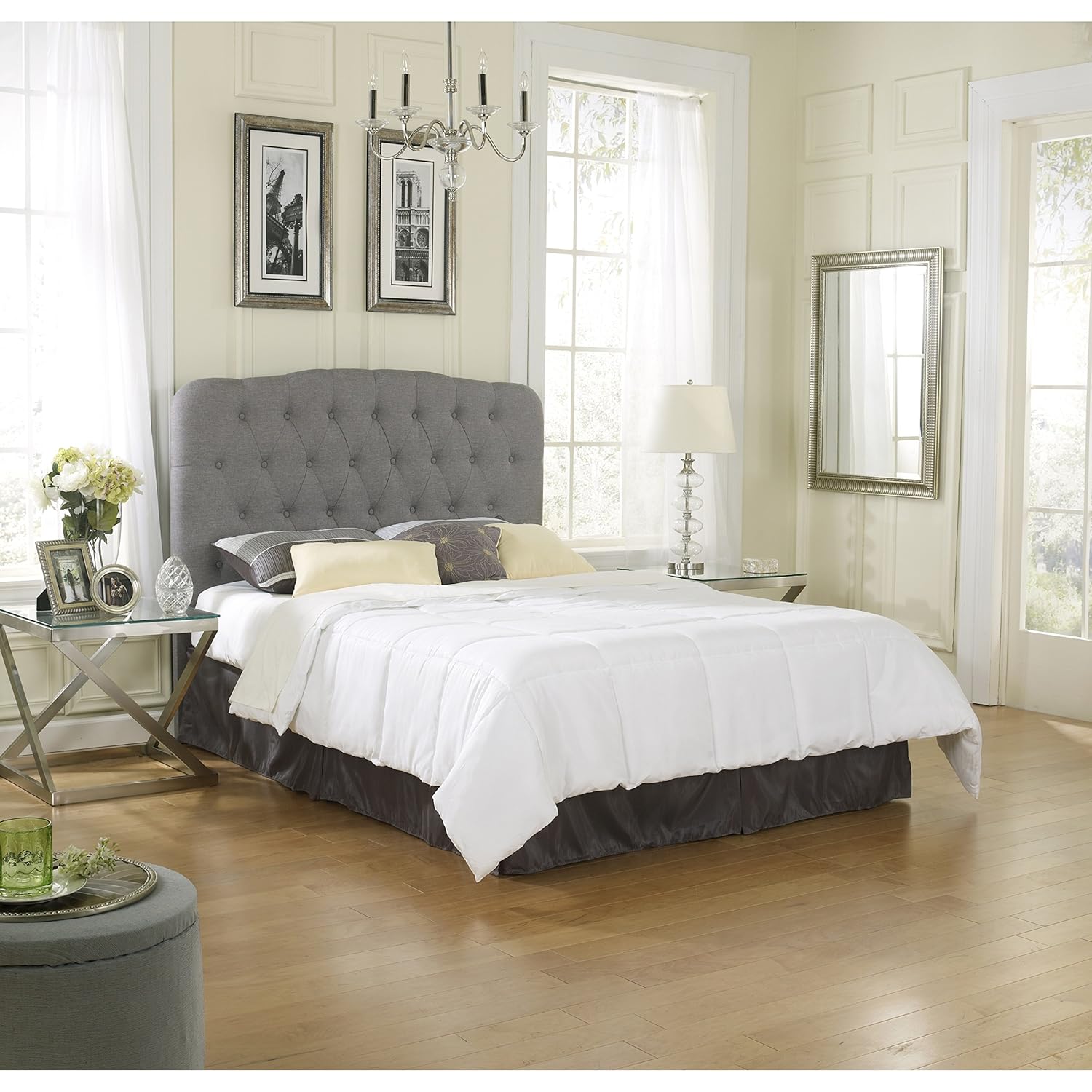 Amazon Com Sleep Sync Spokane Linen Full Queen Headboard