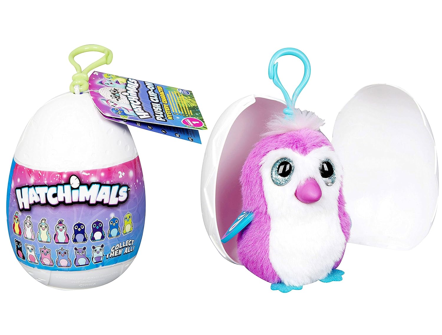 Hatchimals Egg Soft Peluche Clip on Carácter Misterioso