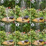 AISITIN DIY Solar Fountain Pump with 6 Nozzles 110x110mm Panel Pond Kit view 5